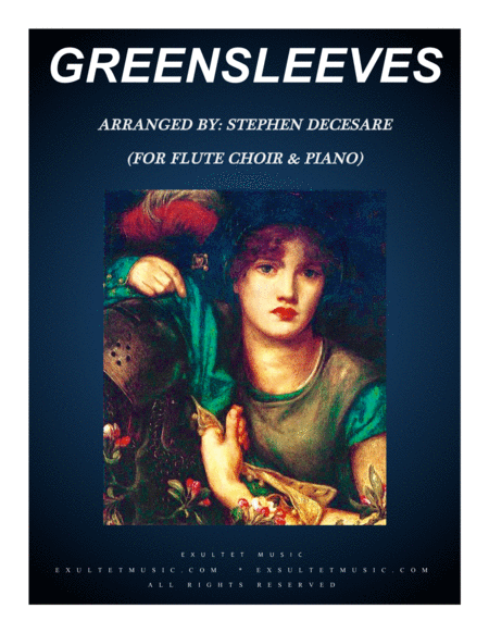 Free Sheet Music Greensleeves For Flute Choir And Piano