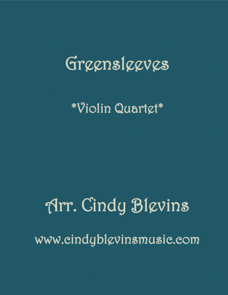 Free Sheet Music Greensleeves For Violin Quartet