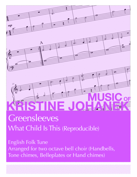 Free Sheet Music Greensleeves What Child Is This Reproducible