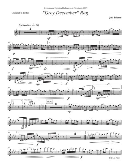 Grey December Rag Sheet Music