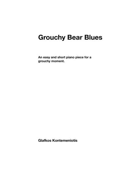 Free Sheet Music Grouchy Bear Blues