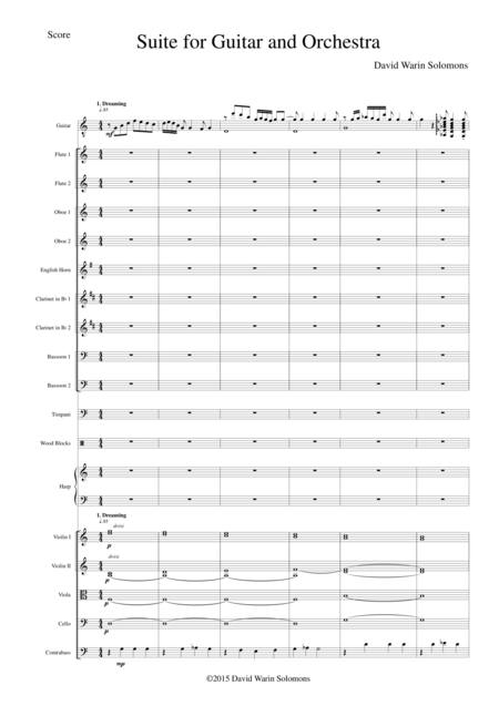 Guitar And Orchestra Suite Complete Score Only Sheet Music