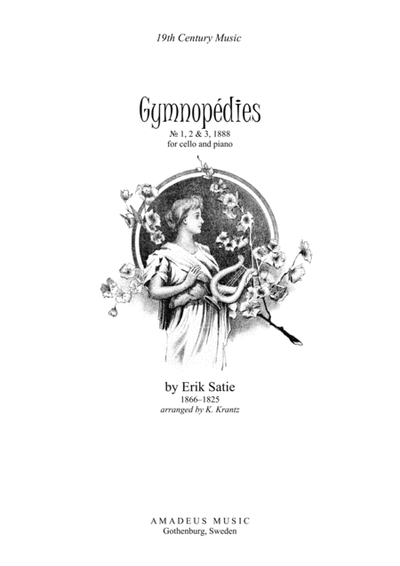 Gymnopedie 1 2 3 For Cello And Easy Piano Sheet Music