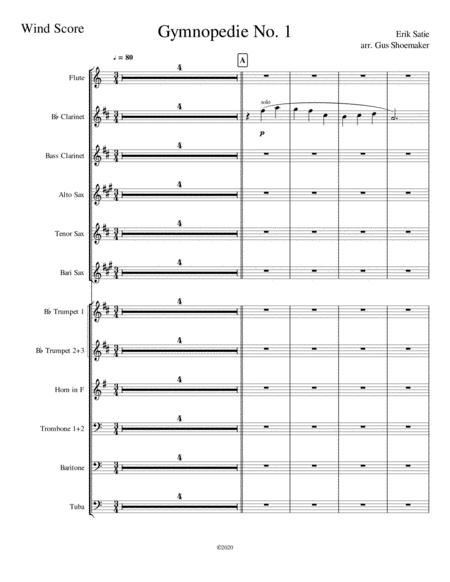 Free Sheet Music Gymnopedie No 1 Marching Band Arrangement