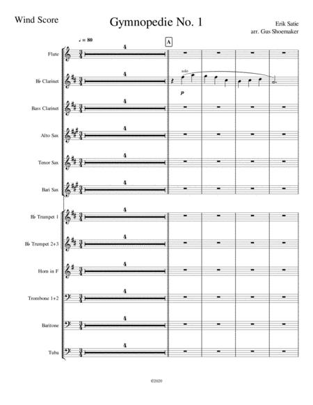 Gymnopedie No 1 Marching Band Arrangement Sheet Music