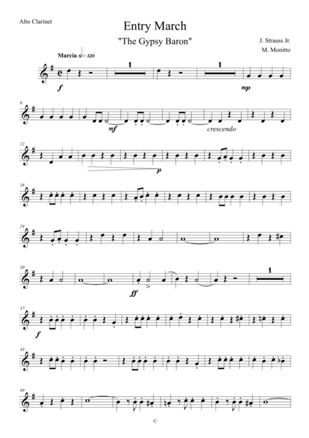 Gypsy Baron Entry March Sheet Music