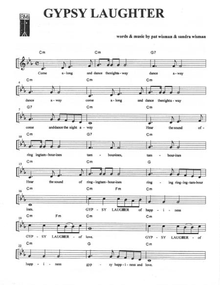 Free Sheet Music Gypsy Laughter