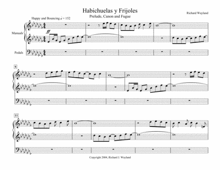 Free Sheet Music Habichuelas Y Frijoles