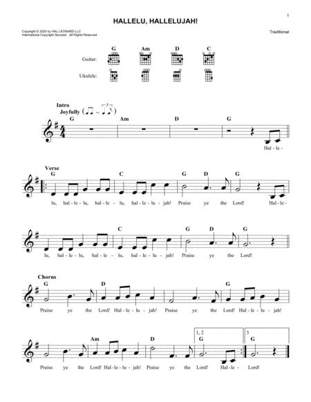 Hallelu Hallelujah Sheet Music