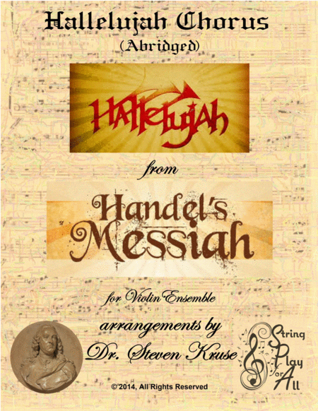 Hallelujah Chorus For Mixed Level Violin Ensemble Sheet Music