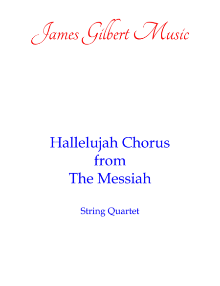 Free Sheet Music Hallelujah Chorus From The Messiah