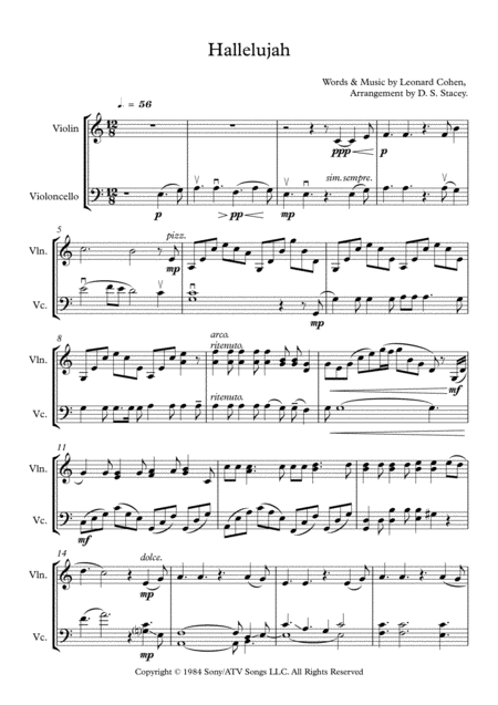 Hallelujah Duet Sheet Music