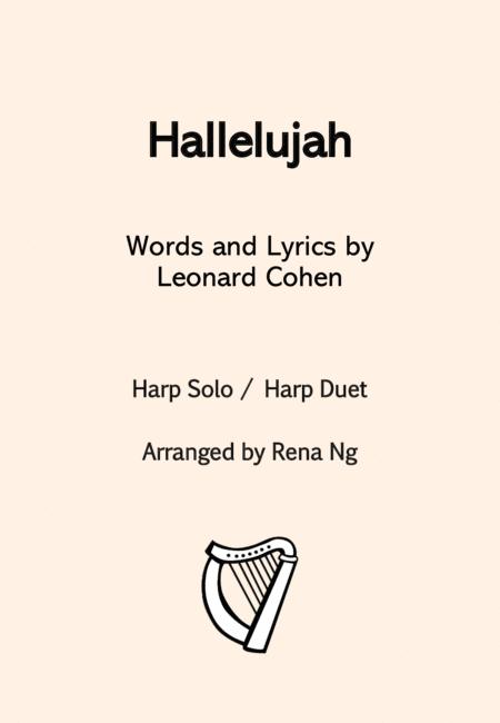 Free Sheet Music Hallelujah Harp Solo Or Duet Harp Piano Intermediate