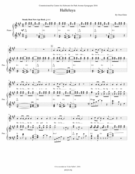 Free Sheet Music Halleluya