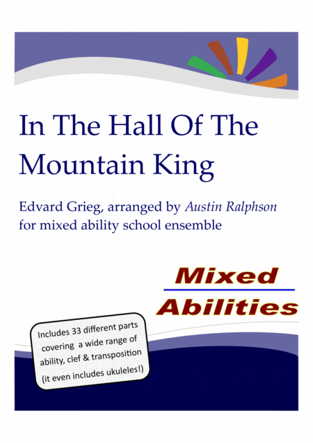 Halloween In The Hall Of The Mountain King For School Ensembles Mixed Abilities Classroom Ensemble Piece Sheet Music