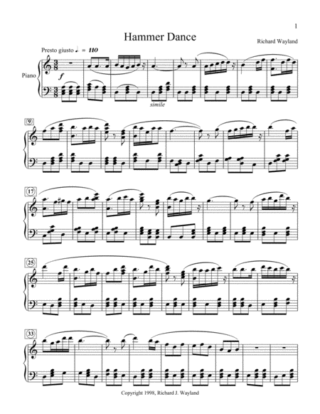 Hammer Dance Sheet Music