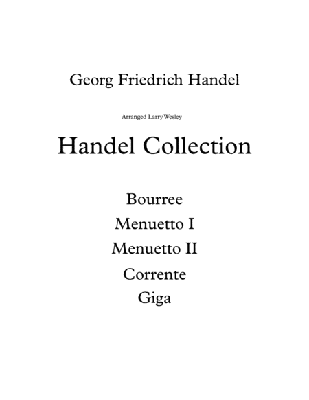 Handel Collection Sheet Music