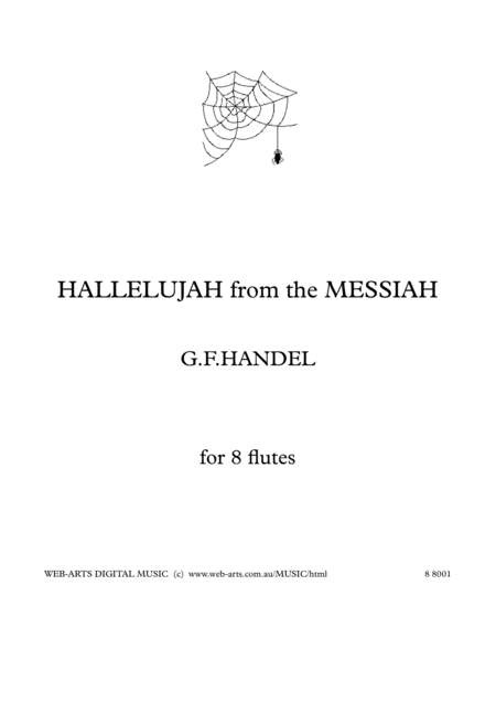 Free Sheet Music Handel Hallelujah Chorus From The Messiah For 8 Flutes