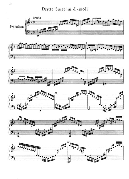 Free Sheet Music Handel Suite No 3 In D Minor Hwv 428 Full Complete Version