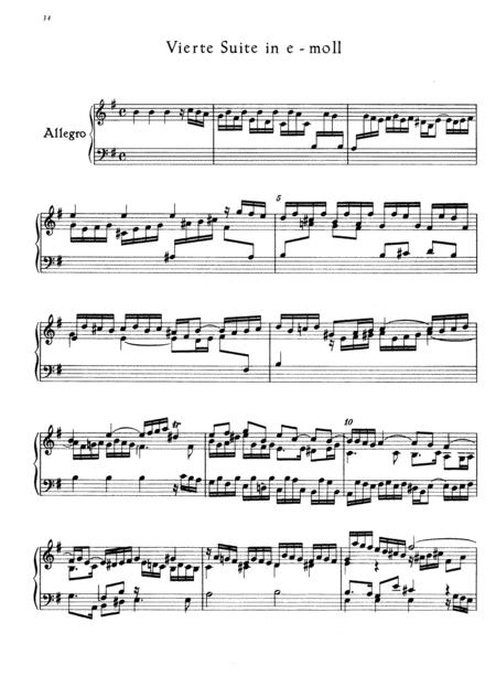Free Sheet Music Handel Suite No 4 In E Minor Hwv 429 Full Complete Version