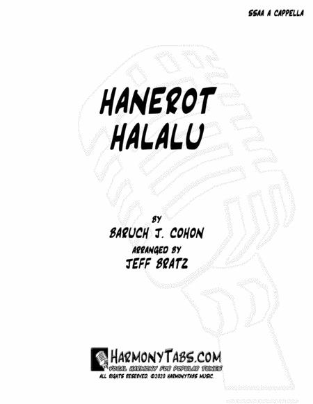 Free Sheet Music Hanerot Halalu Ssaa A Cappella