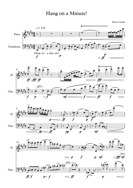 Hang On A Minute Sheet Music