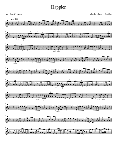 Happier Violin Solo Sheet Music