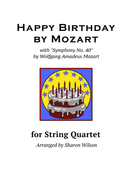 Happy Birthday By Mozart For String Quartet Sheet Music