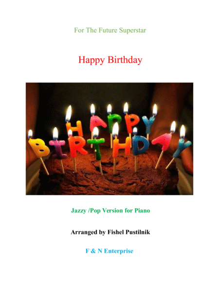 Happy Birthday For Piano Jazz Pop Version Video Sheet Music