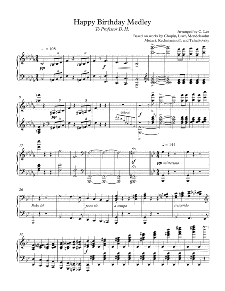 Happy Birthday Medley Sheet Music