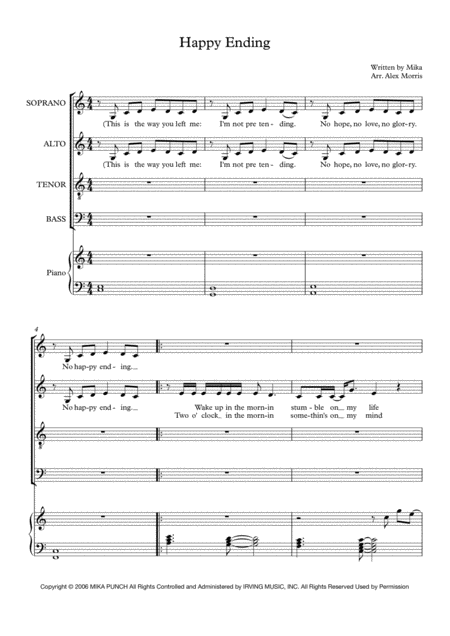 Happy Ending Sheet Music