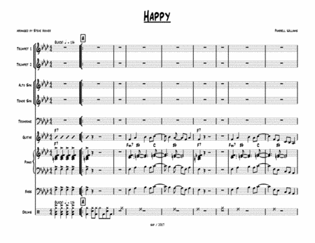 Happy The Huge Hit From Pharrell Pro Combo 5 Horns Sheet Music