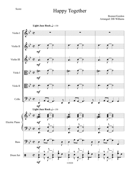 Happy Together String Sextet Sheet Music