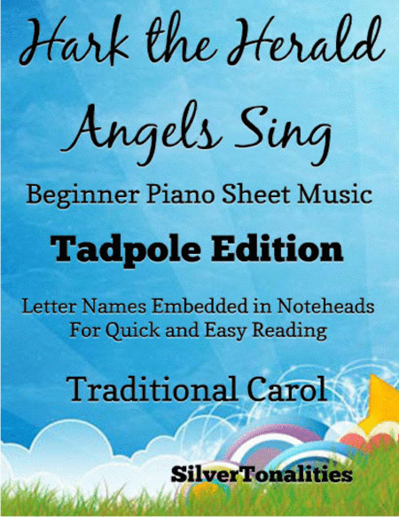 Free Sheet Music Hark The Herald Angels Sing Beginner Piano Sheet Music Tadpole Edition