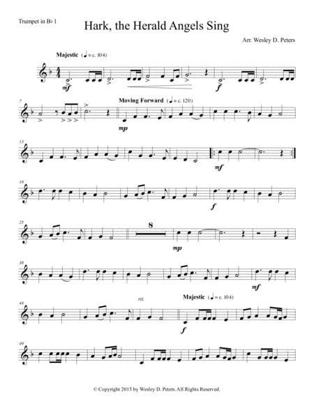 Hark The Herald Angels Sing Brass Sextet Sheet Music