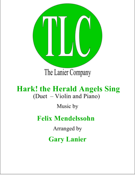 Free Sheet Music Hark The Herald Angels Sing Duet Violin And Piano Score And Parts