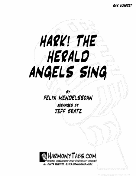Free Sheet Music Hark The Herald Angels Sing Sax Quartet