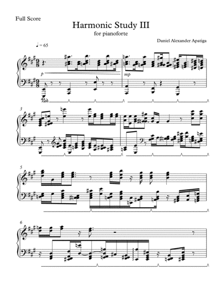 Free Sheet Music Harmonic Study Iii