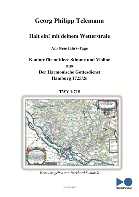 Harmonischer Gottesdienst Twv 1 715 Halt Ein Mit Deinem Wetterstrale Sheet Music