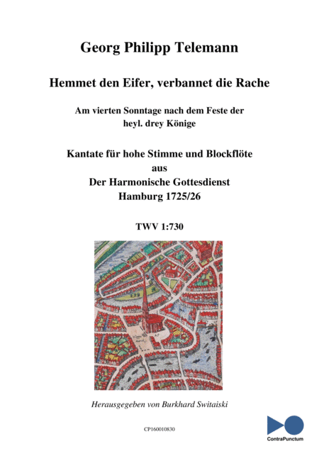 Harmonischer Gottesdienst Twv 1 730 Hemmet Den Eifer Sheet Music