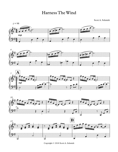 Harness The Wind Sheet Music