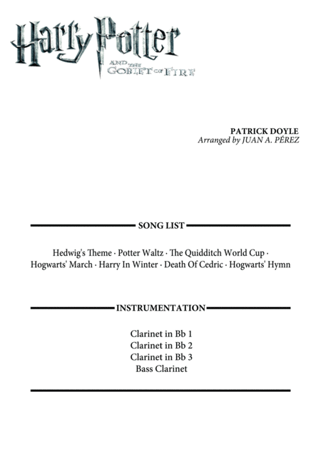 Harry Potter And The Goblet Of Fire Sheet Music