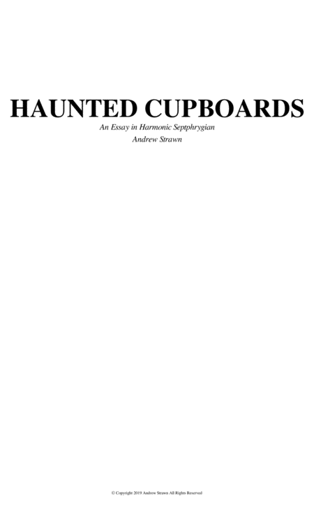 Free Sheet Music Haunted Cupboards