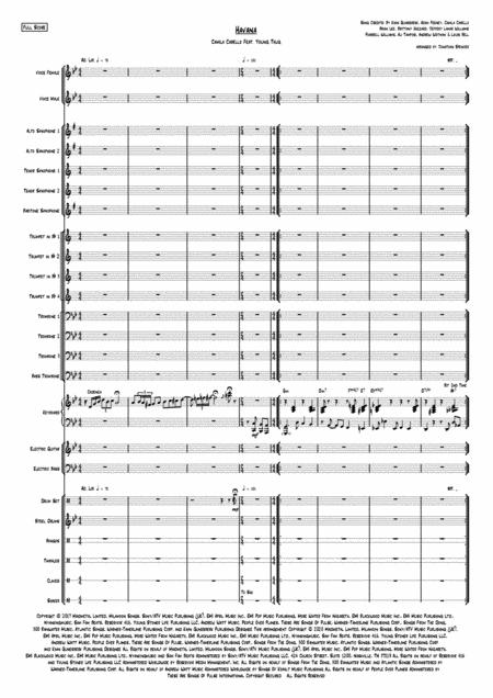 Havana Camila Cabello Feat Young Thug Arranged For Big Band Percussion Sheet Music