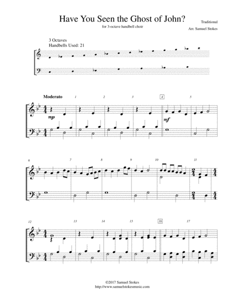 Have You Seen The Ghost Of John A K A Ghost Of Tom For 3 Octave Handbell Choir Sheet Music