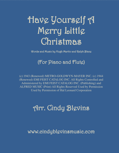 Free Sheet Music Have Yourself A Merry Little Christmas From Meet Me In St Louis Arranged For Piano And Flute