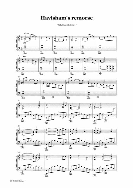 Free Sheet Music Havishams Remorse