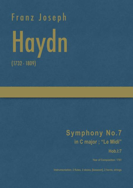 Haydn Symphony No 7 In C Major Le Midi Hob I 7 Sheet Music