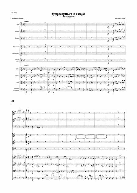 Haydn Symphony No 75 In D Major Hob I 75 Sheet Music