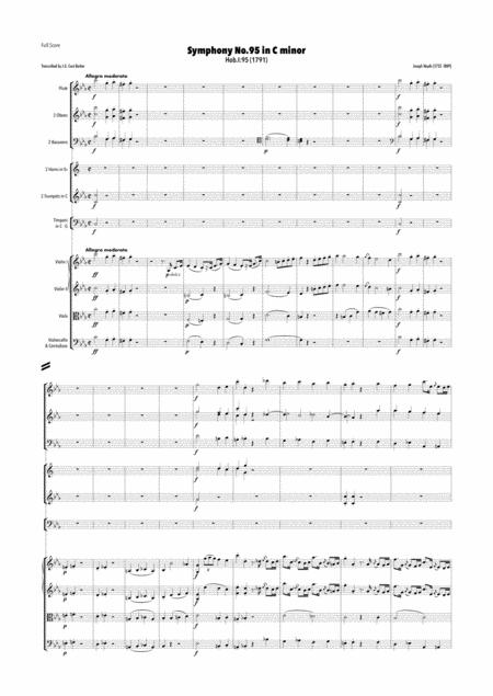 Haydn Symphony No 95 In C Minor Hob I 95 Sheet Music